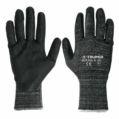GUANTES DE TEXTIL  DE NITRILO ARENOSO  EN PALMA No. 17065
