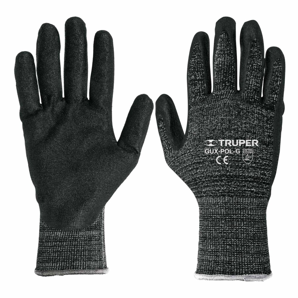 GUANTES DE TEXTIL  DE NITRILO ARENOSO  EN PALMA No. 17065
