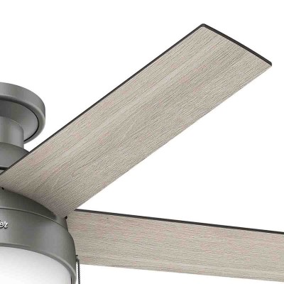 ABANICO P/TECHO DE 46" ANSLEE C/LUZ ASPAS REVERSIBLES GRIS ROBLE/NOGAL - CONTROL CADENA