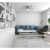 ABANICO P/TECHO DE 46" ANSLEE C/LUZ ASPAS REVERSIBLES GRIS ROBLE/NOGAL - CONTROL CADENA