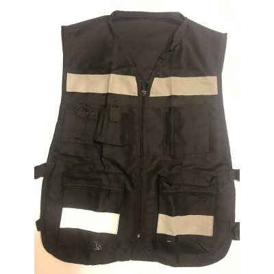 CHALECO TIPO BRIGADISTA NEGRO No.ADS-216