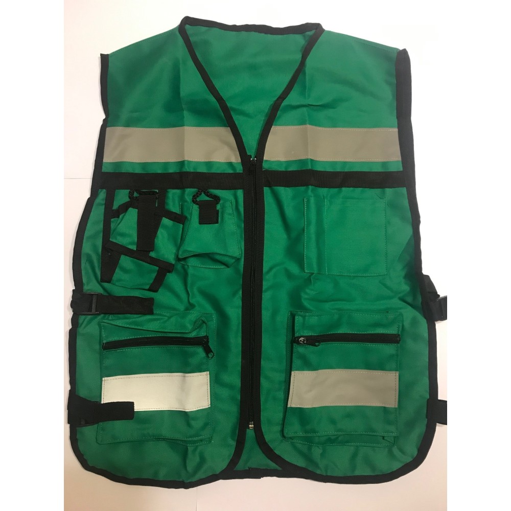 CHALECO TIPO BRIGADISTA VERDE BANDERA No.ADS-219
