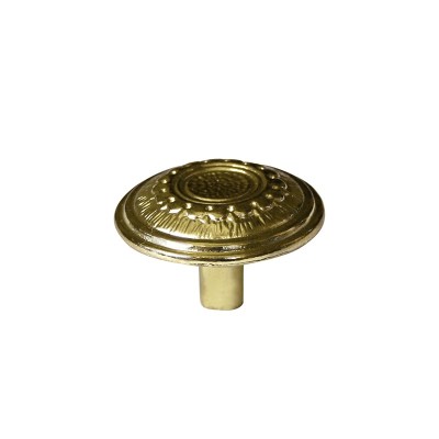 JALADERA BOTON 34mmD X 21mmH LATON BRILLANTE No. 3824