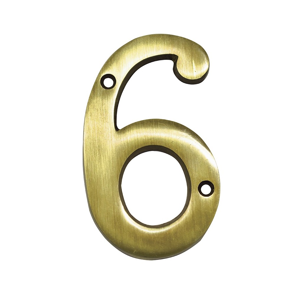 NUMERO "6" DE LATON DEXTER 4" LB No. 4079