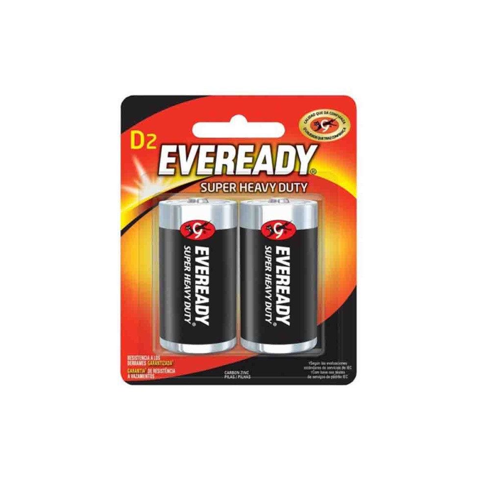 PILA EVEREADY "D" C/2 No. 1250-2