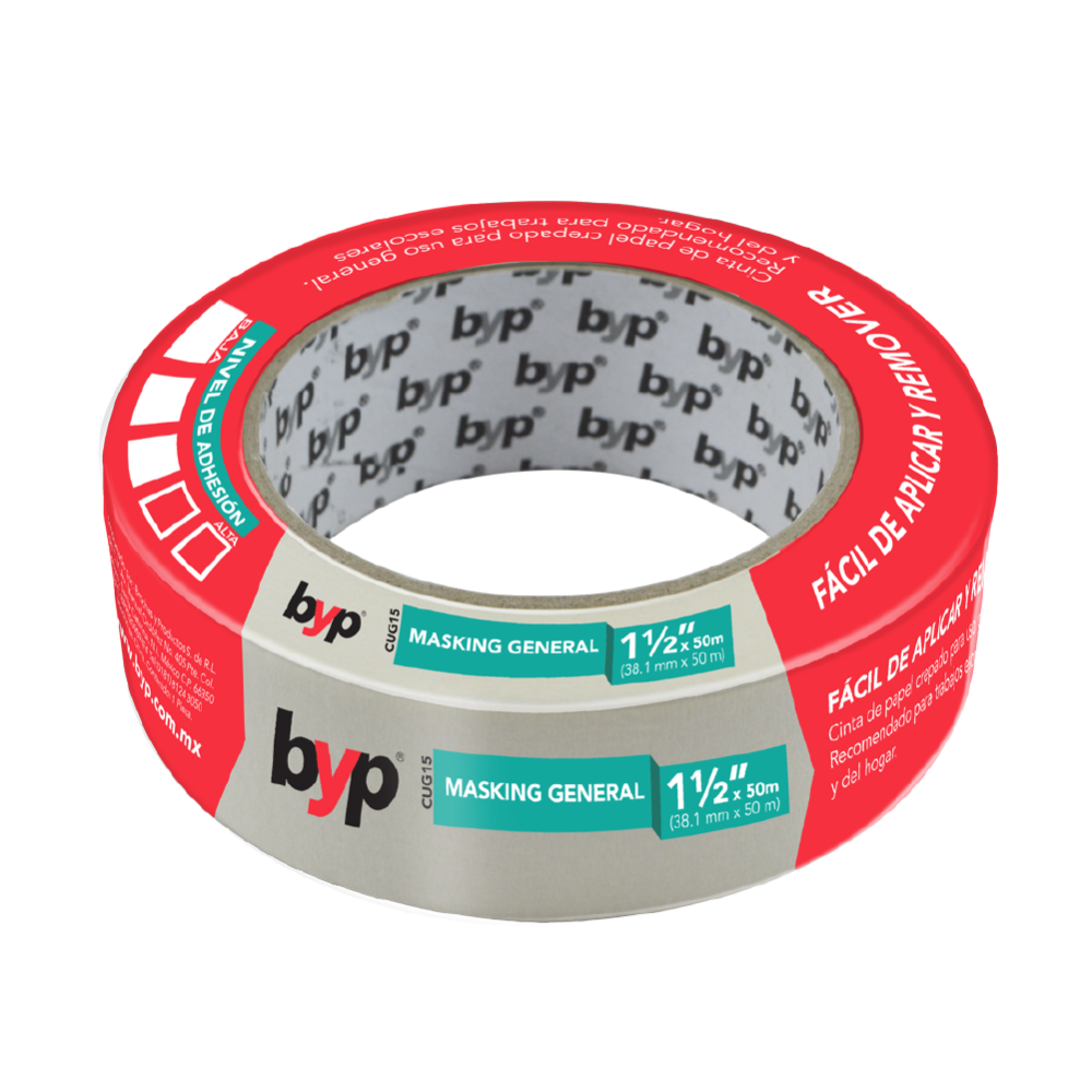 MASKING TAPE 1 1/2 PULGADAS X 50 METROS BYP CUG15