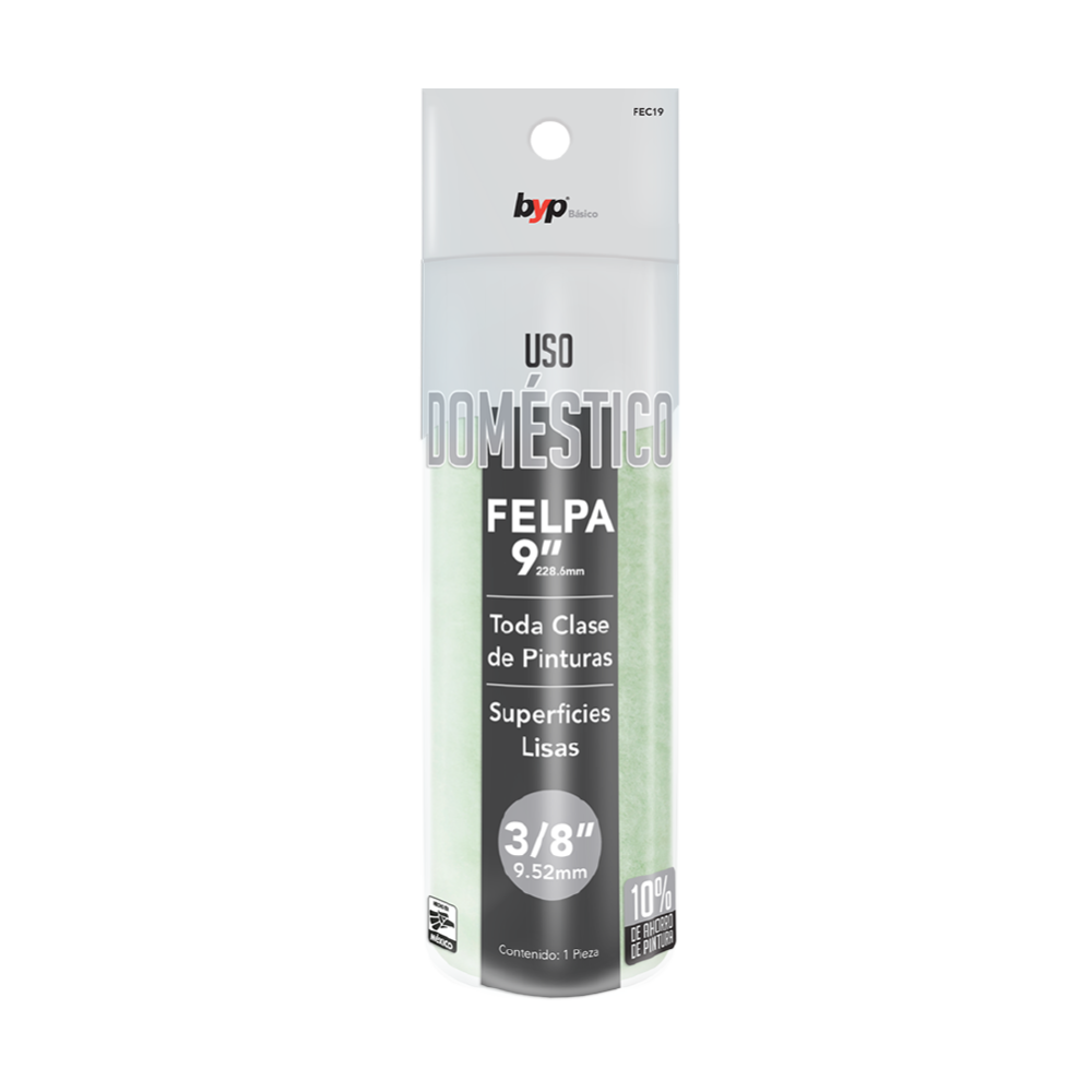 RODILLO REPUESTO 9 X 3/8 PULGADAS DOMESTICO BYP FEC19