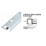 LISTELO 2 CARAS PLATA MATE 11 MILIMETROS POR 2.44 METROS ACENTOS