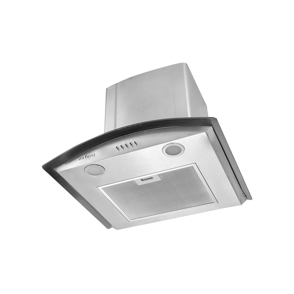 CAMPANA DE ACERO INOXIDABLE Y CRISTAL TEMPLADO 60X50 CENTIMETROS FRATELLO AXCENT CXW-218-A19A