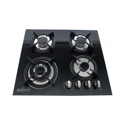 PARRILLA VIDRIO TEMPLADO 4 QUEMADORES 59X51 CENTIMETROS AGATA AXCENT JZ-BS4BA
