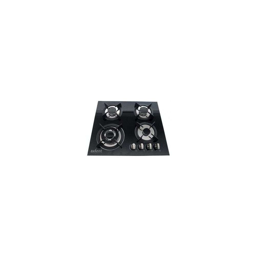 PARRILLA VIDRIO TEMPLADO 4 QUEMADORES 59X51 CENTIMETROS AGATA AXCENT JZ-BS4BA