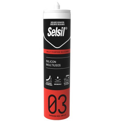 SILICON MULTIUSOS TRANSPARENTE 280 ML No. 03 SELSIL