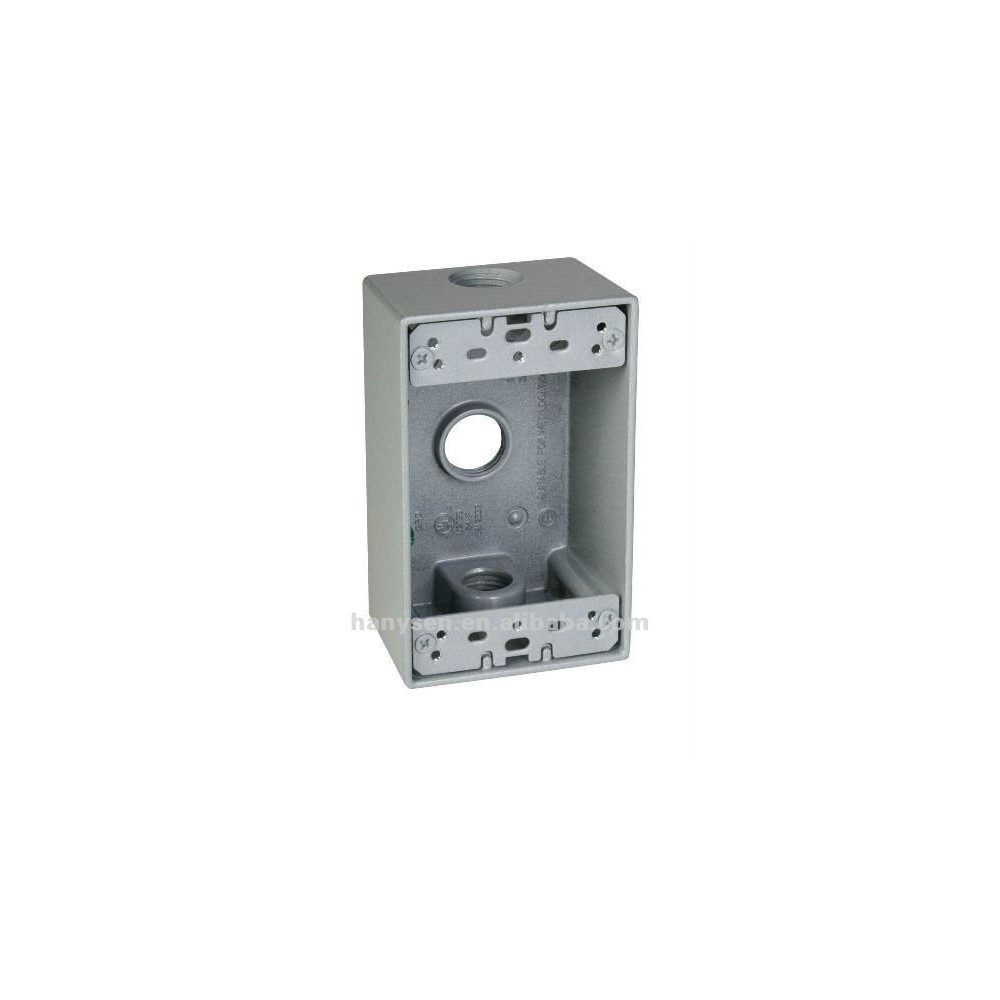 CAJA RESISTENTE A LA INTEMPERIE ARGOS DE ALUMINIO 2"X4" 3/4"