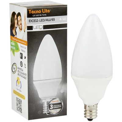 FOCO LED TECNOLITE TIPO VELA 4W E12 No. EICE12-LED/4W/65