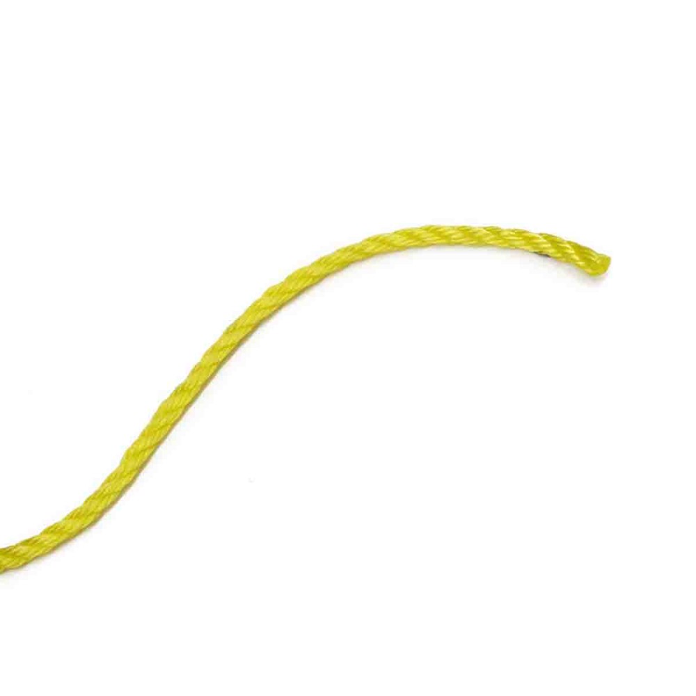 CUERDA FABRICADA EN POLIPROPILENO COLOR AMARILLOCARRETE LIGERO DE POLIPROPILENO COLOR NEGRO