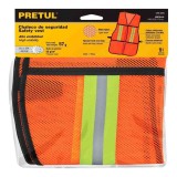 CHALECO DE SEGURIDAD COLOR NARANJA CON REFLEJANTE USO DE DIA PRETUL 21025