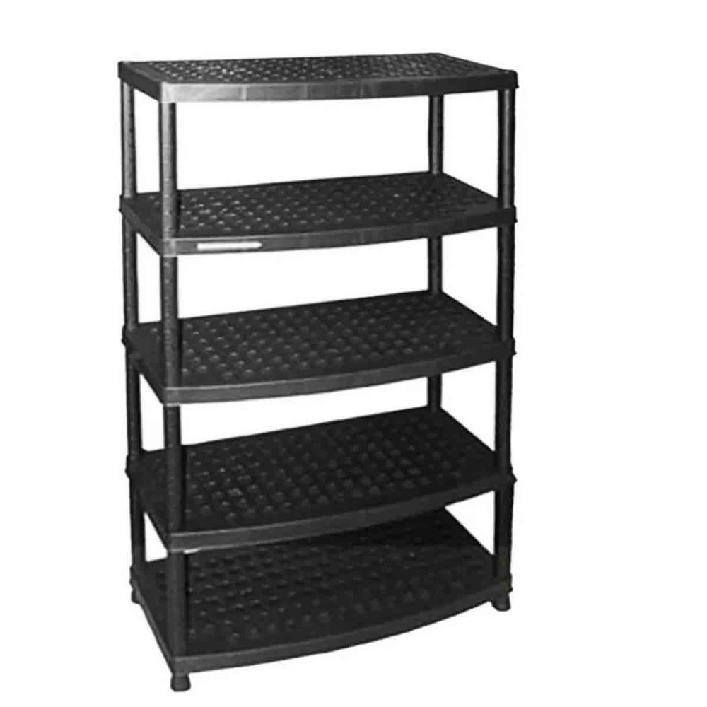 ESTANTE PLÁSTICO, USO RUDO, 5 REPISAS 36" X 17" X 73"