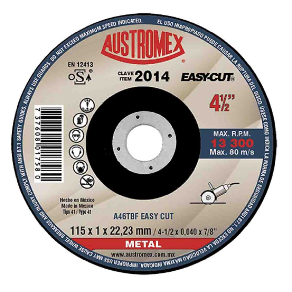 DISCO CORTE METAL SP 41/2X.040" No. 2014