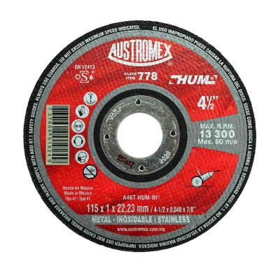DISCO CTE DELGADO 4-1/2X3/64X7/8" No. 66252823602