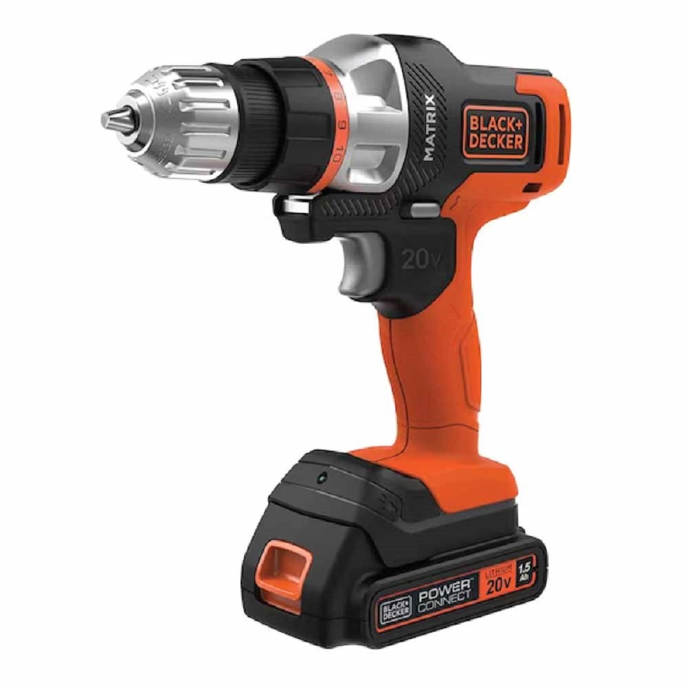 TALADRO ATORNILLADOR MATRIX  1/2¨B&D  6 FUNCIONES No. MTX20K6A-B3