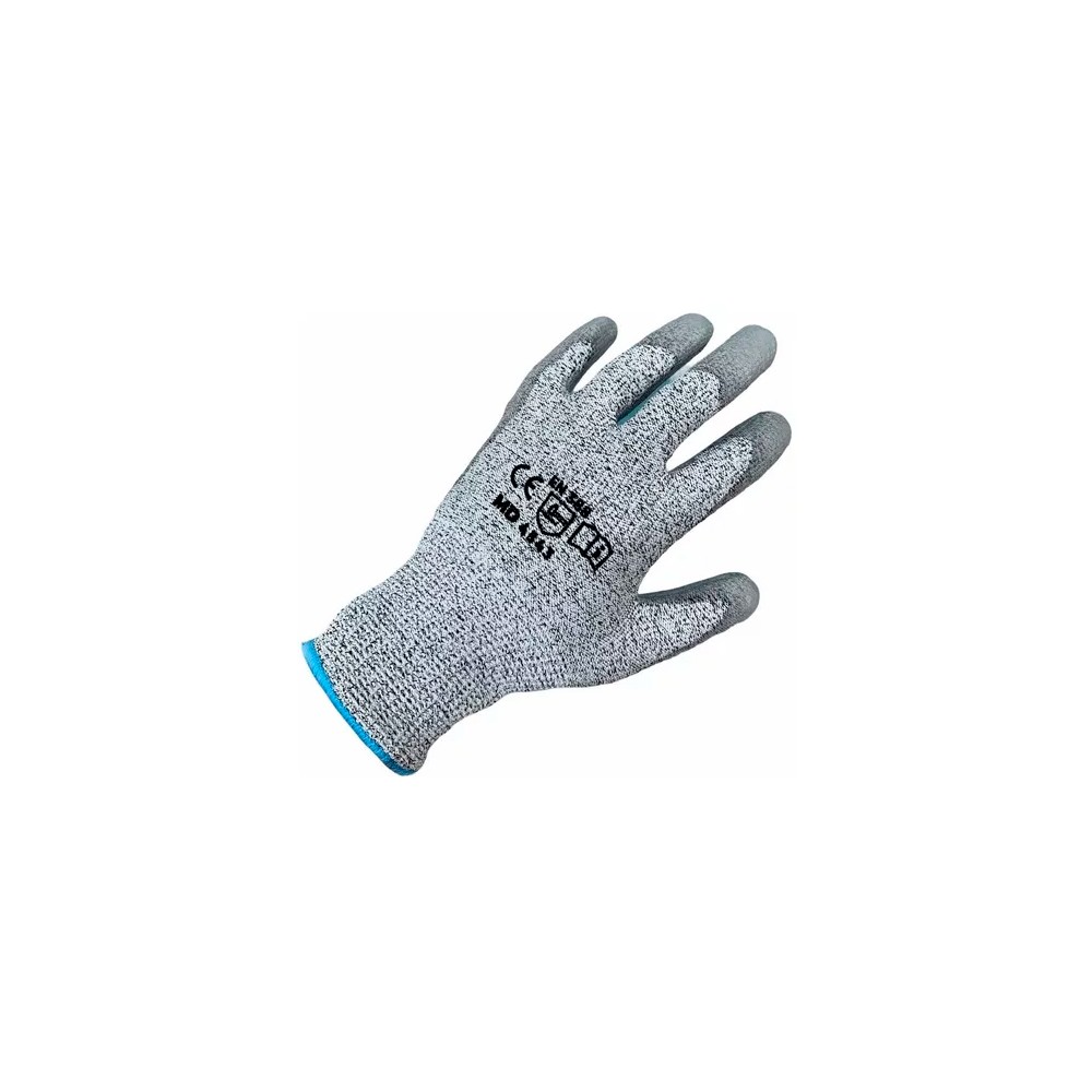 GUANTE ANTICORTE N5 PALMA DE PU TALLA M No. TAC-HPPE-PU5-MD