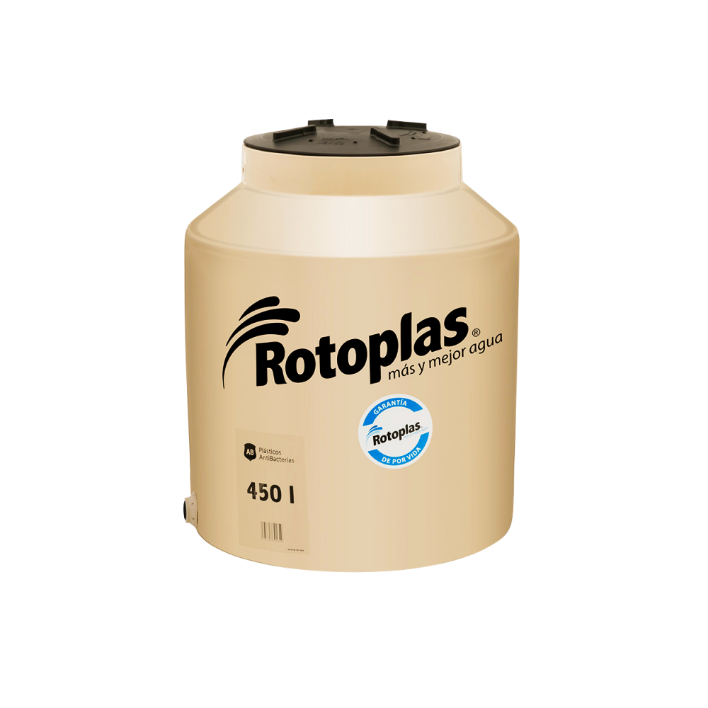 TINACO ROTOPLAS 450L CON ACCESORIOS