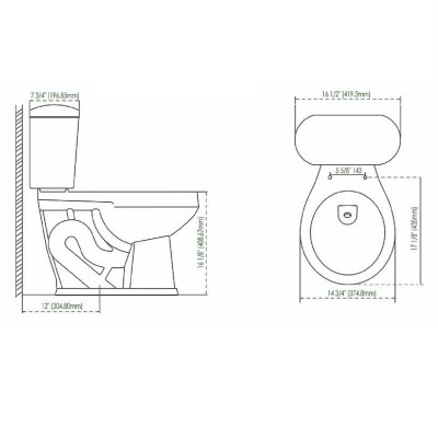 TAZA TULIPAN BLANCO P/WC REDONDA