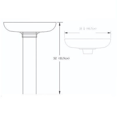 PEDESTAL TULIPAN BLANCO P/LAVABO