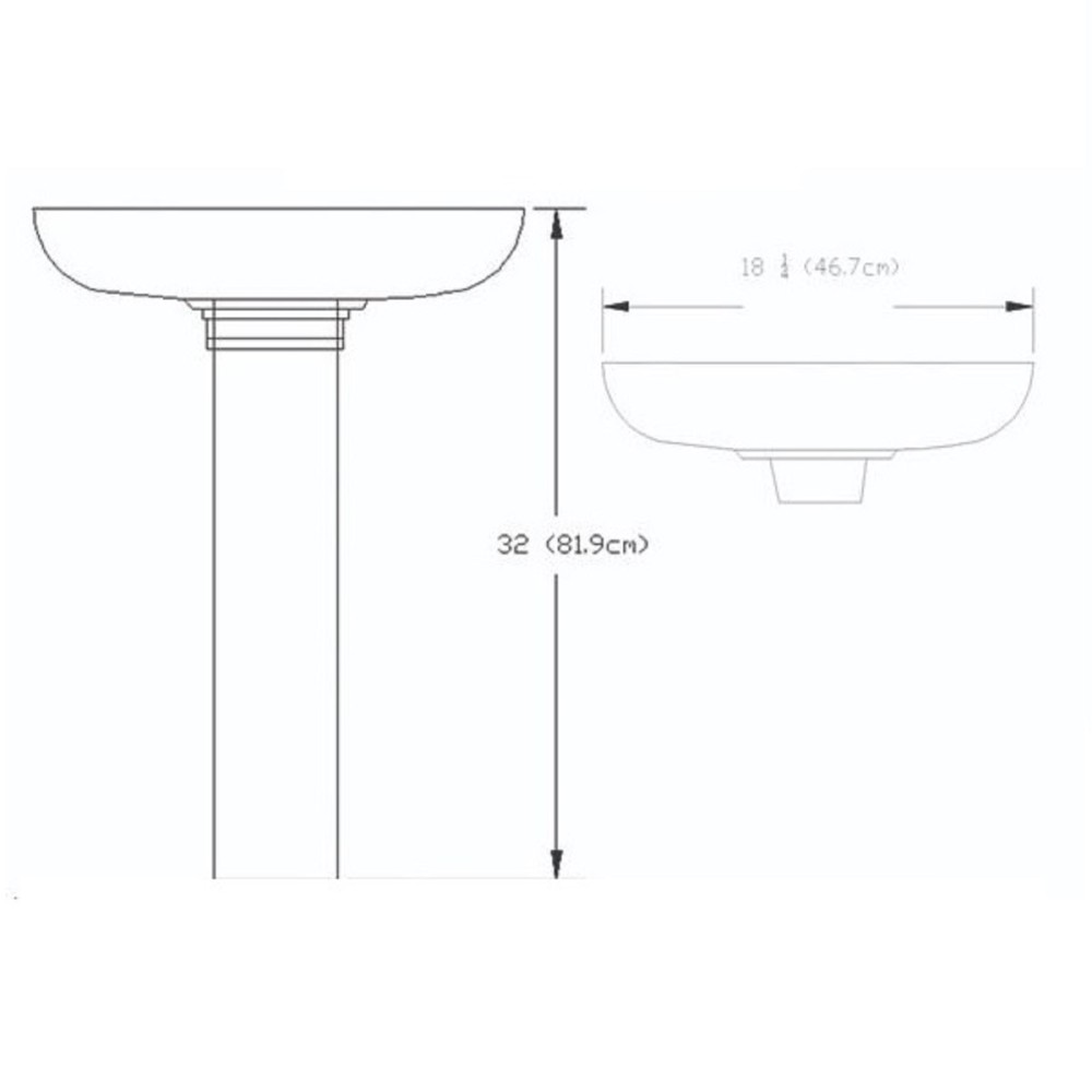 PEDESTAL TULIPAN BLANCO P/LAVABO