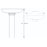 PEDESTAL TULIPAN BLANCO P/LAVABO