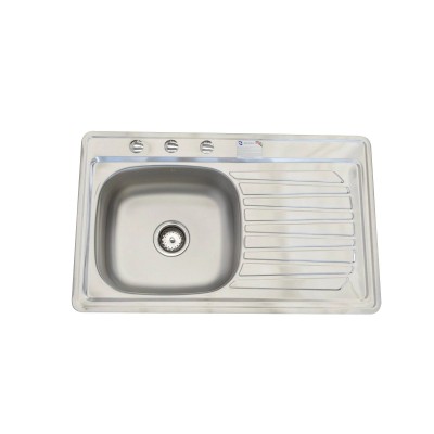 TARJA DE ACERO INOXIDABLE DERECHO 80X52X14 CENTIMETROS EB TECNICA M102