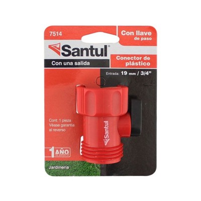 CONECTOR UNION MANGUERAS 3/4 PLÁSTICO CON CIERRE No. 7514 SANTUL