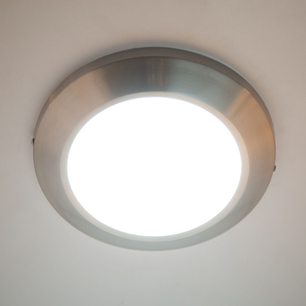 LAMPARA PARA TECHO LED 10 WATTS NIQUEL SATINADO LUMIMEXICO 21238-4
