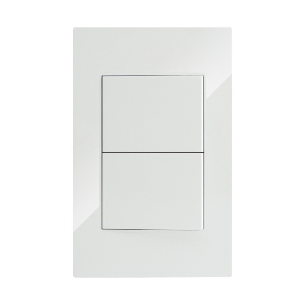 APAGADOR DOBLE CON PLACA No. APL-202 BLANCO