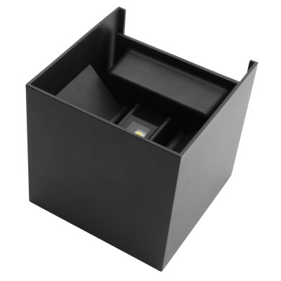 LAMPARA PARED  CUBO DOBLE LUZ  CALIDA Y ANGULO No. ADE-021 INT / EXT