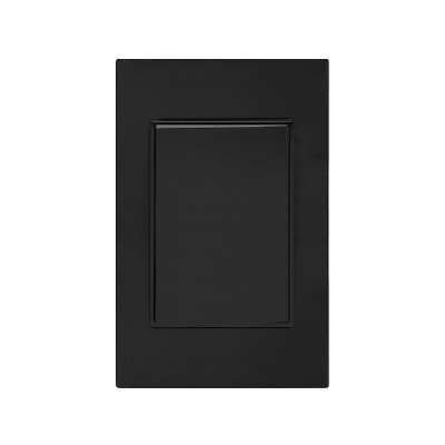 APAGADOR SENCILLO CON PLACA No. APL-301 NEGRO