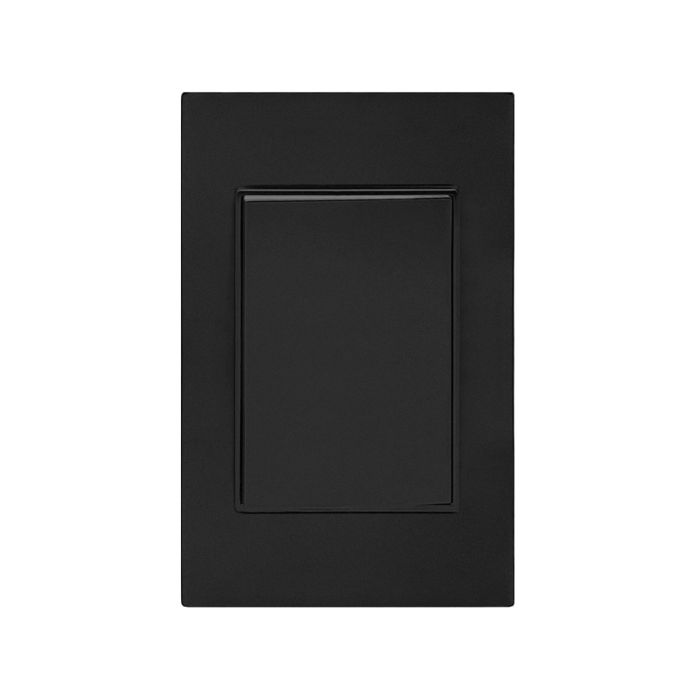 APAGADOR SENCILLO CON PLACA No. APL-301 NEGRO