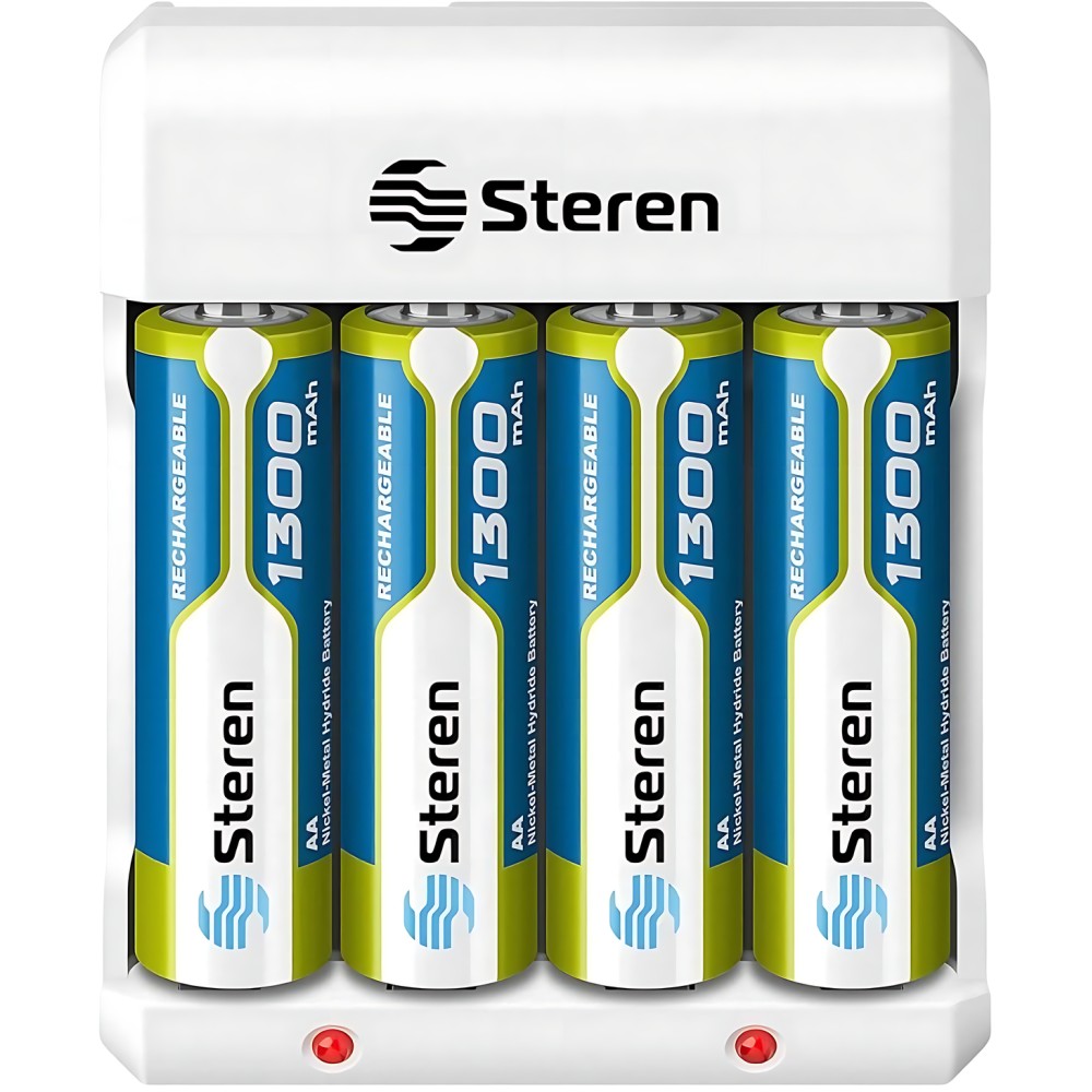 CARGADOR DE BATERIAS ECONOMICO  AA/AAA CON 4 PILAS AA No. CRG-015 STEREN