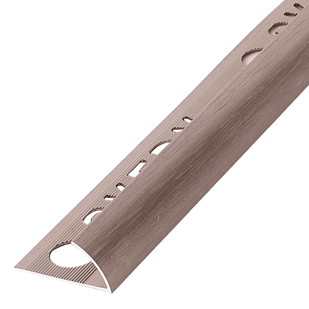 PERFIL ALUMINIO ROSE GOLD BRUSH 2.44 M. No. PERFALM10ROSEGOLDB