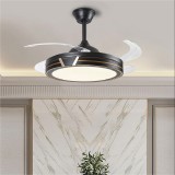 LAMPARA VENTILADOR RETRACTIL VOLD NEGRO No. 8110 CON CONTROL Y APP