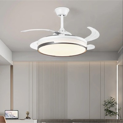LAMPARA VENTILADOR RETRACTIL ZIYO BLANCO No. 8931 CON CONTROL Y APP