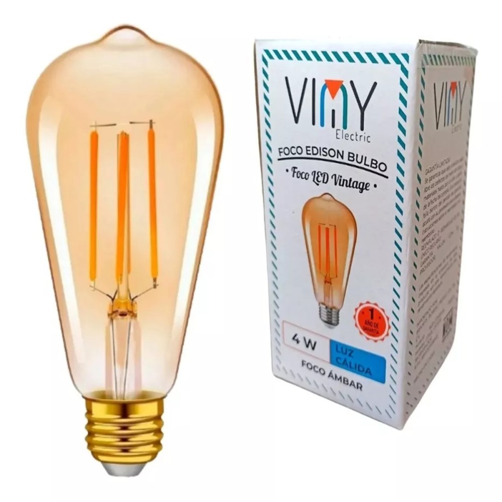 FOCO LED TIPO VINTAGE AMBAR No. PER4WA