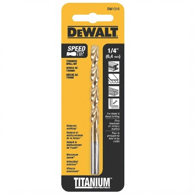 BROCA TITANIO 1/4" DEWALT No. DW1316