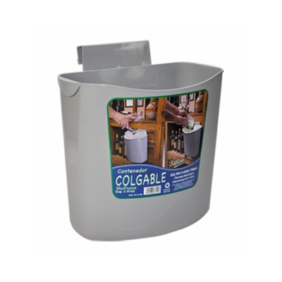 CESTO RECTANGULAR SABLON DE 4 LTS (1.05 GAL) GRIS  No. 8114GR