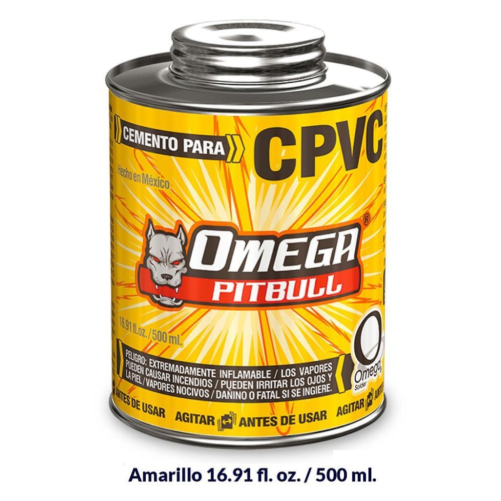 CEMENTO PARA CPVC OMEGA PITBULL 500ML No. CPVC1125