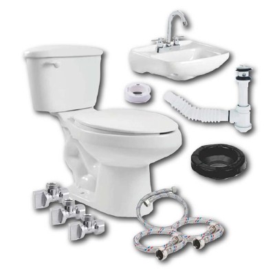 PAQUETE DE SANITARIO REDONDO DICA C/LAVABO Y MEZCLADORA No. 50054022