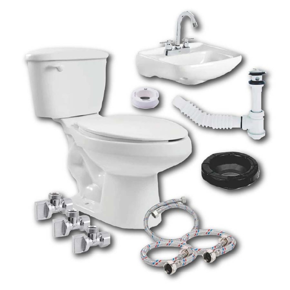 PAQUETE DE SANITARIO REDONDO DICA C/LAVABO Y MEZCLADORA No. 50054022