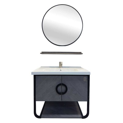 COMBO ANFIBOL MUEBLE DE BAÑO 60X46X50 LAVABO ESPEJO MONOMANDO Y CONTRA