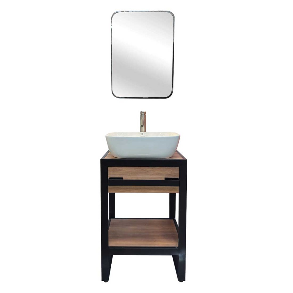 COMBO CADEL MOSCATO MUEBLE DE BAÑO 50X40X86 C/ESPEJO BISELADO MONOMANDO Y CONTRA
