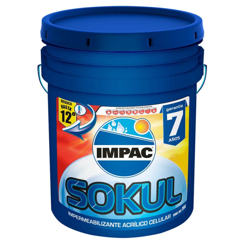 IMPERMEABILIZANTE TERM SOKUL 7 AÑOS IMPAC 19LT